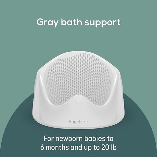 Angelcare Baby Bath Bundle — Ergonomic Bath Support + Collapsible Bath Shelf | Newborn Bath Seat & Organizer | BPA-Free, Space-Saving