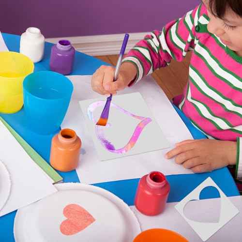 16 Pcs Heart Template for Crafts, Painting Stencils Template, PET Heart Shaped Templates, Wall Stencils for Crafts Reusable DIY Drawing Wall Furniture Home Decoration
