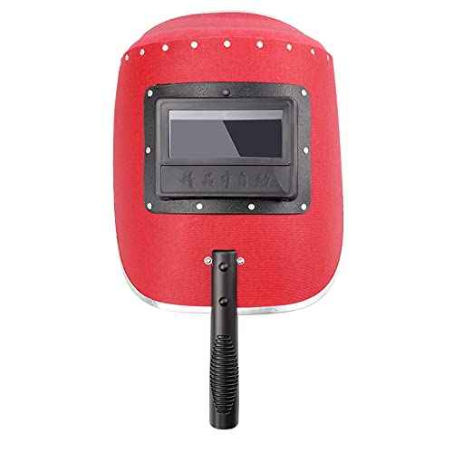 Utoolmart Welding Mask Semi Automatic Handheld Shield Welding Helmet Arc Tig Grinding Face Protector with Eyeglass for High Welding Operation Temperature 1pcs