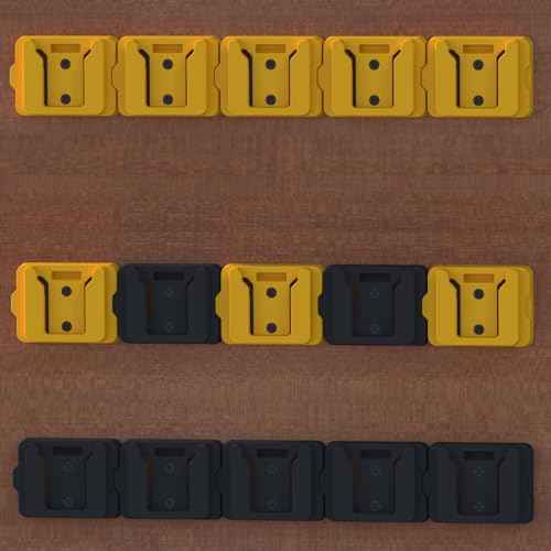 Battery Rack Compatible with DeWalt 20V Battery Holder, Battery Garage Tool, for Dewallt 20v Tools, Wall Displlackay Hook Holder (20PCS, Black)