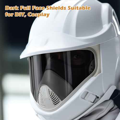 Feekoon 6 Pack Face Shield Replacement Lens, 15.5'' x 8'' Tinted Full Face Shield Compatible with Hobart 770580, Protective Safety Visor Replacement for Welding, Grinding, DIY, Cosplay Helmet