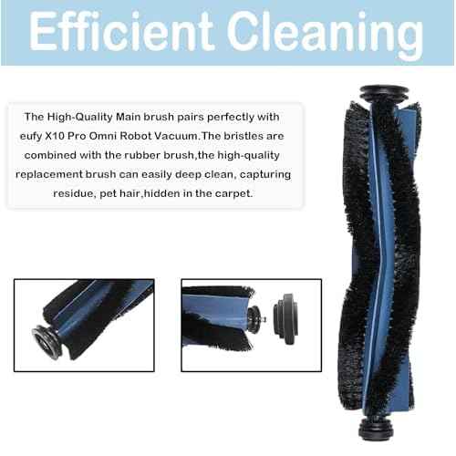22 Pack X10 Pro Omni Replacement Accessories for Eufy X10 Pro Omni Robot Vacuum Cleaner, 2 Main Roller Brush, 6 Dust Bags 4 Side Brushes 4 Filters 4 Mop Pads 1 Screwdriver 1 Clean too
