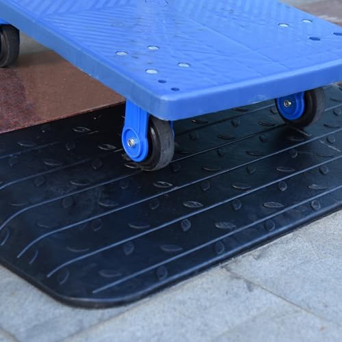 OrangeStar Rubber Threshold Ramp for Doorways, 3" Rise Non-Slip Wheelchair Ramp, 33000lbs Load Capacity, Rubber Curb Ramp for Wheelchair, Scooter