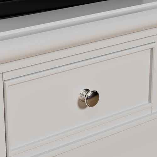 homdiy 25 Pack Brushed Nickel Cabinet Knobs Sliver Round Drawer Knob for Kitchen Cabinets Dresser Drawers Pulls Zinc Hardware Handle