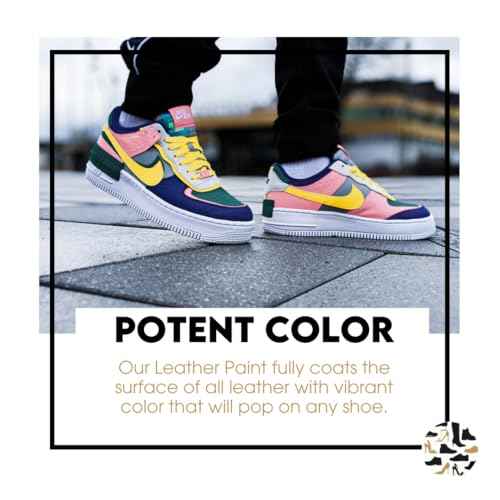 Shoe Clinic Leather Paint | 50ml / 1.7oz | Customize Shoes, Sneakers, Boots & More | Scratch & Peel Resistant | Quick Drying & Flexible | Available in 12 Colors