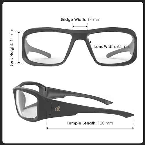 EDGE Brazeau Safety Glasses, Polarized Lenses, Non-Slip, Impact/Scratch Resistant, 99.9% UV Protect, ANSI Z87 Rated