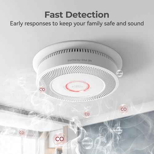 Hardwired Smoke and Carbon Monoxide Detector with Voice Alert,Wired Interconnected Smoke Alarm and Carbon Monoxide Detector Battery Backup,Fire Alarms and CO Detector for Home, 1-Pack