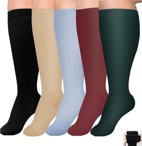 Everstride Compression Socks Women Plus Size, 2025 Compression Socks for Women Wide Calf, Everstride Socks