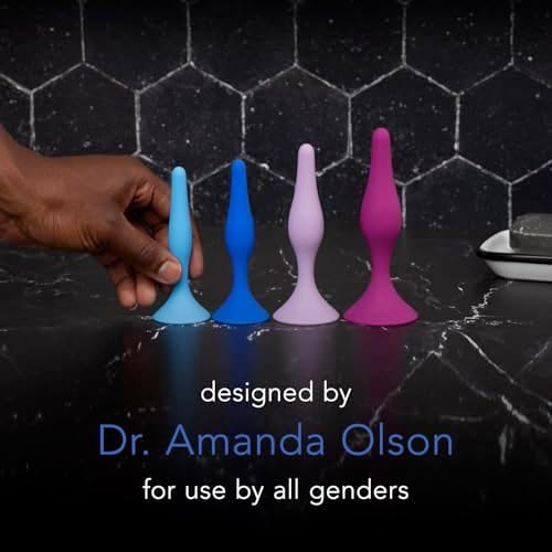 Rectal Dilator Trainer Set for Men and Women – Pelvic Floor Therapy Tool - Medical Grade Silicone, FDA Registered - 4-Pack, Sizes 3-6