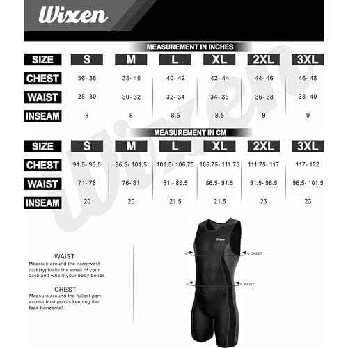 Wixen Men¡¯s Triathlon Suit ? Padded One-Piece Sleeveless Trisuit with Rear Zipper for Running, Swimming, Cycling