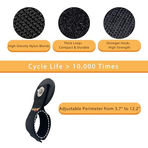 Heavy Duty Magnetic Hook, Magnetic Tool Holder, Magnetic Garage Hooks, Extension Cord Strap for Cable, Rope, Wire Storage in Garage,Workshop,RV,Pick-up(Dia.3.46" Magnet * 2Pcs)