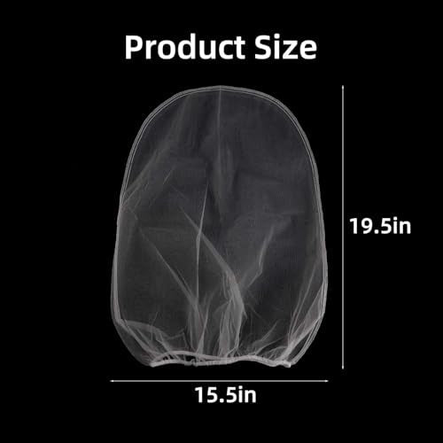 6 Pack Paint Strainer Bags 5 Gallon Paint Filter Bag with Elastic Top Opening Fine Mesh Bag for Gardening Hydroponics Painting Bucket Paint Strainer (White)