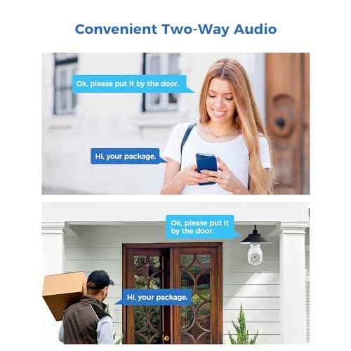 Hiseeu Light Bulb Security Camera Wireless WiFi 5G&2.4GHz,10X Zoom PTZ Light Socket Security Camera Waterproof, 2-Way-Audio, Auto Tracking, 3MP Color Night Vision, SD&Cloud Storage (Dual Lens)