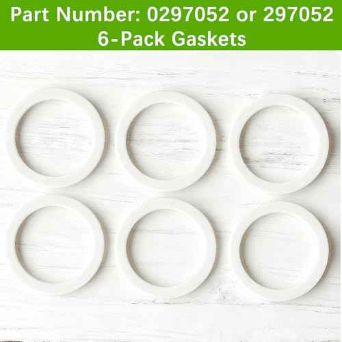 6-Pack 0297052 297052 Spray Paint Cup Gaskets for Titan CAPSpray Maxum II Gun & Maxum Elite Gun Sprayer Parts Gasket 6PCS