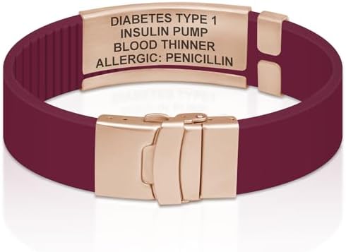 Divoti Custom Engraved Medical Alert ID Bracelet – Dual-Sided Laser Etching, Silicone Wristband, Stainless Steel Security Clasp – Adjustable & Trim-to-Fit – Emergency Medical Info Band for Men & Women