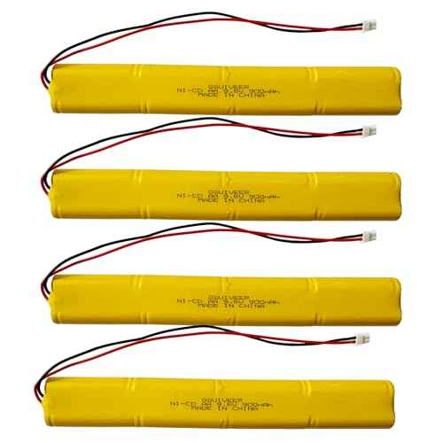 9.6V 900mAh Exit Sign Emergency Light Battery Compatible with BBAT0043A BAT9.6V700 BBAT0044A BAA-96 Unitech ELB-B003 ELBB003 Lithonia ELB-B004 ELBB004 OSI OSA228 DANTONA CUSTOM-306-U (4 Pack)