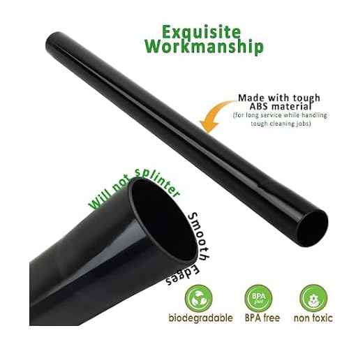 Vacuum Cleaner -6PK Extension Wands 1-1/4" Universal Fit for Replacement Part For Fit All Models (32-1942-69 Wand) 19" Black Smooth Finish Plastic Wand