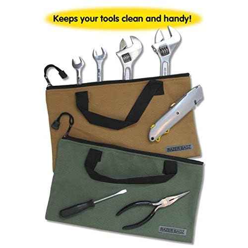 Rugged Canvas Tool Bags, Heavy-Duty Tool Organizers, Tool Holders (Set of 5)