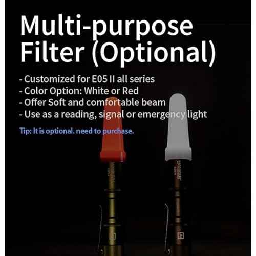 Manker E05 II High Output EDC Flashlight Eeay to Carry, for Camping, Hiking (Sand, 1300 Lumens 6500K Cool White)