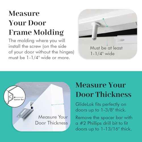 1 Pack ? GlideLok Child Safety Door Top Lock | for Interior & Exterior Doors | Lock & Unlock from Both Sides | Stop Kids, Pets, Dogs & Cats from Opening Doors