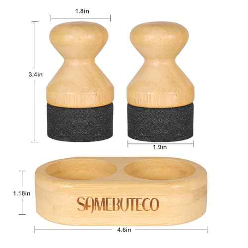 Cutting Board Oil Wax Applicator for Food Grade Mineral Oil Board Natural Bamboo Applicator 2 Packs & 1 x Bamboo Holder Set for Wooden Cutting Boards£¬Spatula£¬Spoons and Kitchen Utensils