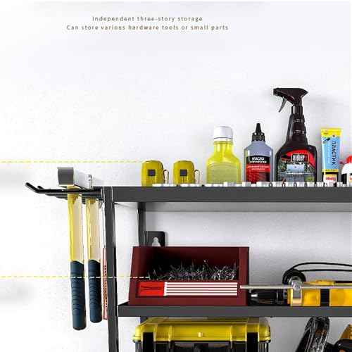 Power Tool Organizer, 2-Layer Metal Wall Mount Storage Rack, Tool Holder for Garage Workshop
