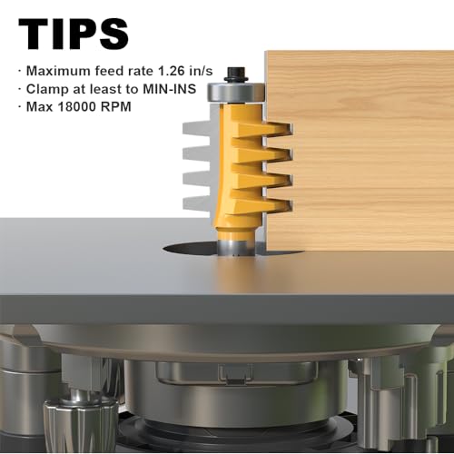 Professional Finger Joint Router Bit 1/2" Shank, Reversible Finger Glue Joint Router Bit for Woodworking, Finger Joint Bit, Joinery Router Bit for DIY Door Table Cabinet Shelve Furniture