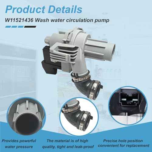 W11612327 W10805387 Dishwasher Circulation Pump for whirlpool/maytag W11024423 W11521436 Circulation Pump Motor. Dishwasher Wash Water Circulation Pump fits Models WDT730PAHZ0, WDT730PAHW, WDT730HAMZ0