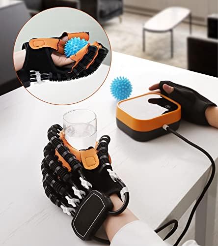 Rehabilitation Robot Gloves Upgrade Hemiplegia Hand Stroke Recovery Equipment with USB Chargeable and Strength Adjustment