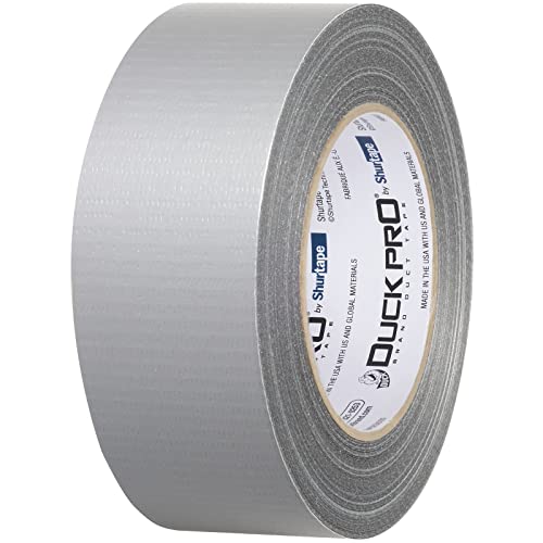 Shurtape Duck Pro Utility Grade, Co-Extruded Cloth Duct Tape for Packaging, Sealing, Waterproofing, 48mm x 60yd, 6.0 mil, Silver, 1 Roll (105449)