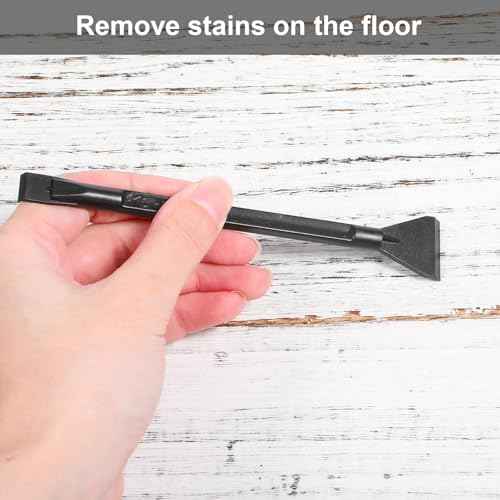 17 Pcs Plastic Scraper Tool Small Carbon Fiber Plastic Scrapers Non Scratch Black Multi-Purpose Pen-Shaped Scraper for Tight Spaces Kitchen Car Crevice Food Cleaning Tool