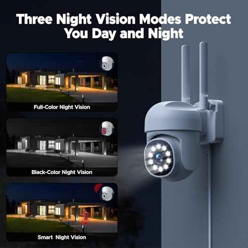 Security Cameras Wireless Outdoor, 350¡Æ Pan & 90¡Æ Tilt CCTV Camera with Auto AI Motion Detection & Spotlight Siren Alarm, WiFi Surveillance Indoor Home Camera, Color Night Vision, 2-Way Talk