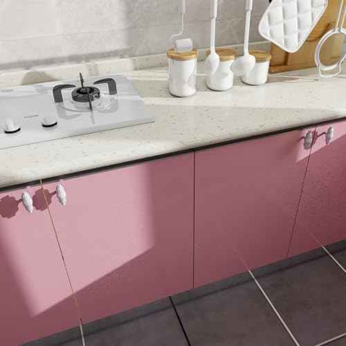 Amiya Pink Glossy Contact Paper Shiny Peel and Stick Wallpaper Self-Adhesive for Countertops, Furniture, Cabinets, Waterproof, Removable, Easy to Apply, Decorative Vinyl Wrap15.7¡±X78.7¡±