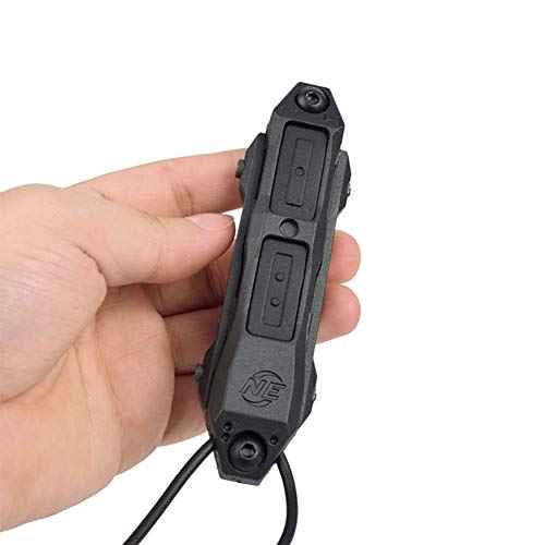 Remote Dual Pressure Switch Augmented Pressure Double Switch Assembly for M300/M600 M951 M952 Series Scoutlight + PEQ 15 Laser Dual Tape Switches, for Mlok/Keymod/20mm Rail Mount (Black)