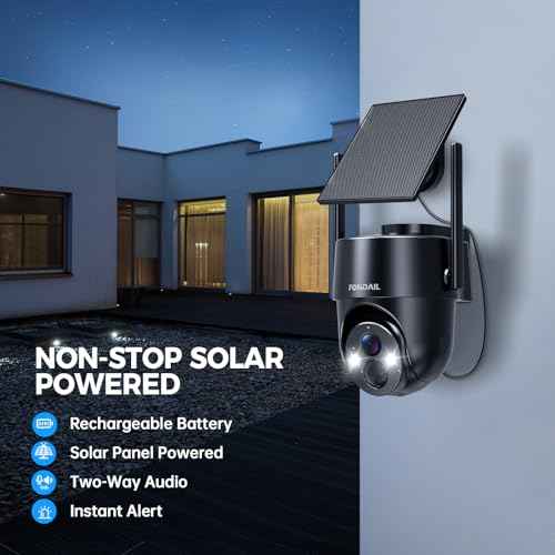 Solar Security Cameras Wireless Outdoor, 2K 360¡Æ View Solar Powered WiFi 3MP Security Camera for Home Security with Color Night Vision, PIR Detection, 2-Way Audio, Motion Alert, Easier to use