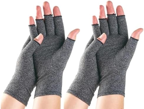 2 Pairs Bamboo Arthritis Gloves for Men Women,Compression Glove,Premium Bamboo Gloves,Compression Gloves for Arthritis