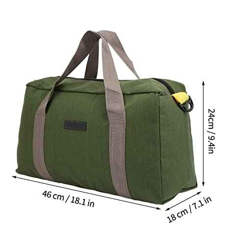 Walfront 18 Inches Wide Mouth Electrician Storage Bag - Portable Multifunctional Tool Organizer for Plumbing & Gardening Tools