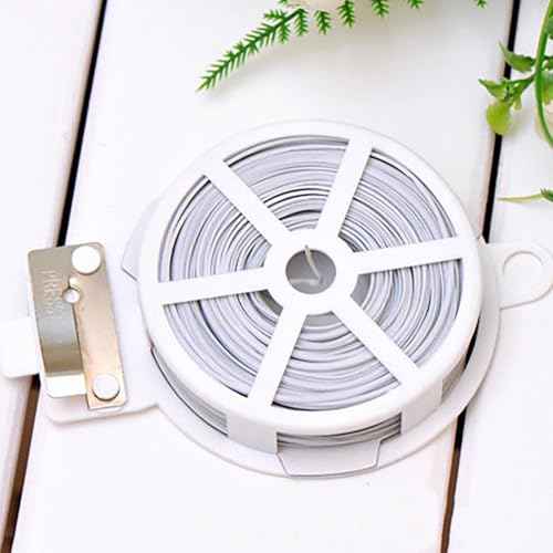 Twist Tie, 328 Feet (100m), white cable ties with Cutter, Garden Plant Ties Reusable, white Twist Ties for plants Gardening Tomatoes Tie garden ties for plants,garden twist ties flowers Climbing