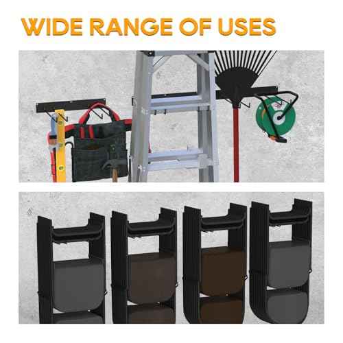 Folding Chair Storage Rack ? Heavy-Duty Wall Mount Hanger for Garage, Yard, Lawn Chairs ? Solid Metal, Holds 240 lbs ? Space-Saving Organizer for Camping & Beach Chairs (2)