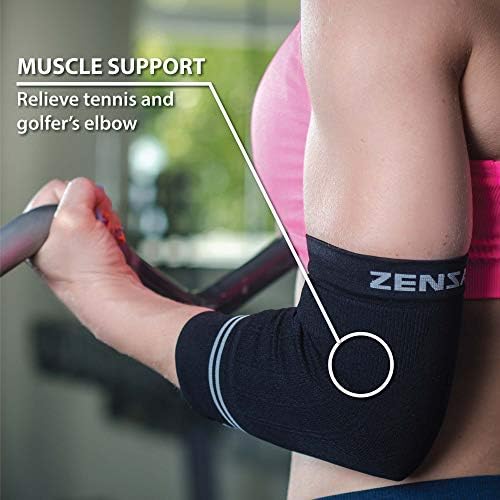 Zensah Compression Tennis Elbow Sleeve for Elbow Tendonitis, Tennis Elbow, Golfer's Elbow - Elbow Support, Elbow Brace