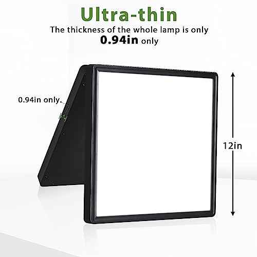 12 Inch 24W Flush Mount Square LED Ceiling Light, 3000K/4000K/6000K Adjustable Flush Mount Light Fixture, 2800LM Bright Flat Ceiling Light Fixtures for Bedroom, Kitchen, Hallway (Black-4 Pack)