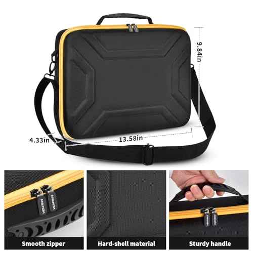 ANKHOH Case for DEWALT 20V MAX XR Jig Saw DCS334B, Jigsaw Power Tool Storage Bag for Skill Saw Blade, Battery and Charger Accessories Holder with Handle and Shoulder Strap (Box Only)
