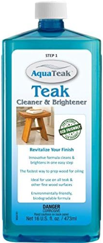 AquaTeak The Original 36" Spa Teak Shower Bench with Shelf & AquaTeak Two-Step Care Kit