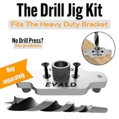 EVALD Heavy Duty Floating Shelf Bracket | 6-Inch Floating Mantel Mount, Blind Shelf Supports, and Anchors | Floating Shelf Hardware for Home and Office Decor | Fireplace Mantel Brackets (6 Pack)