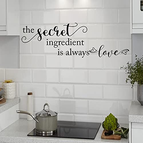 The Secret Ingredient is Always Love Vinyl Kitchen and Dining Room Inspirational Quotes Wall Stickers Home Decor