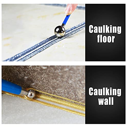 4 Pcs Metal Ball Tile Caulk Finishing Tools Tile Floor Joint Repair Kit Concrete Countertop Caulking Tool Tile Grout Coating Pressing Tools DIY Sculpture Modeling Tools Cake Decoration Tools