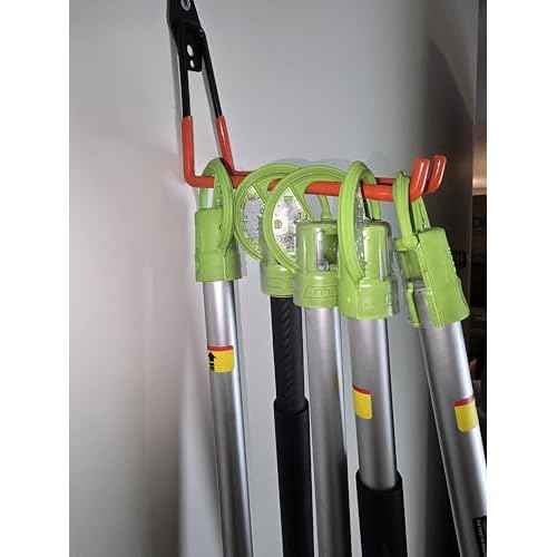 DAULT American-Made Heavy Duty Garage Storage Hooks for EGO Power Multihead System | Updated Version with New Dust Shield | Tool Organizer Hanger | Set of 3 | Made in U.S.A (Patented)