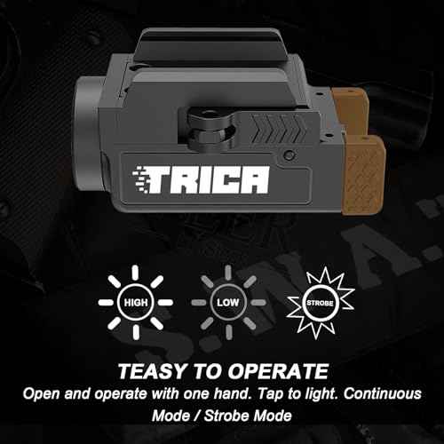 800 Lumens Compact Pistol Light, USB Rechargeable Rail-Mounted Tactical Gun Flashlight for Handguns, Quick Release Mini Weapon Light Compatiable for 1913,GL Style Full Size and Compact Rail