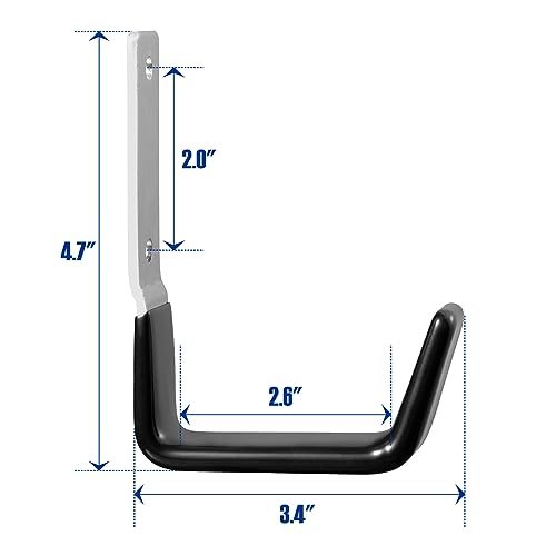 Heavy Duty Steel Garage Hooks,Garage Storage Utility Hooks,Anti-Slip Hanger, Tool Organizer,Steel Wall Mount Organizer, Garden Hose Hanger (Small-8PC)