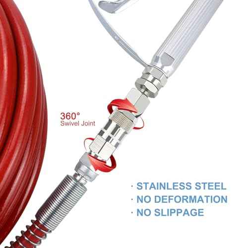 Sprayer Joint, 1/4-Inch 360 Degrees Rotate Stainless Steel Airless High Pressure Spray Gun Hose Swivel Joint Connector Accessories for Paint Sprayers & Hose